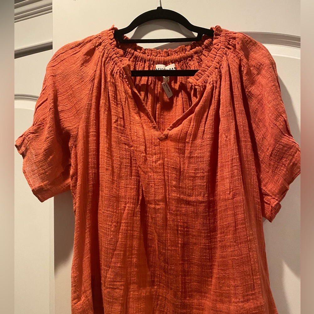 Apiece Apart Kasin top, coral, size small